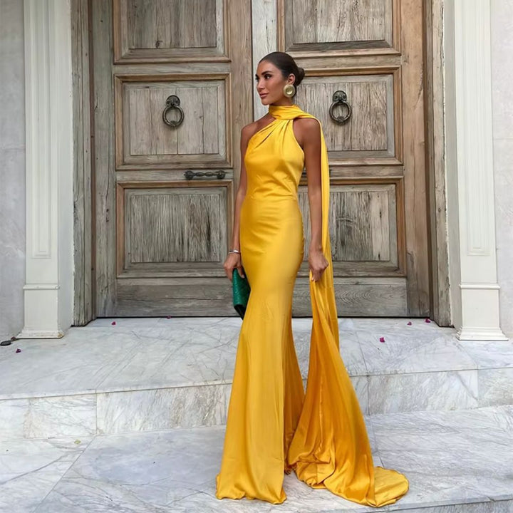 Alara | Draped Evening Dress