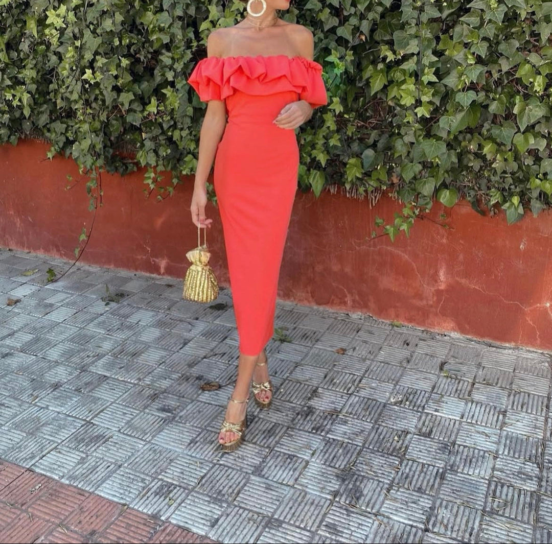 Suri | Strapless Ruffle Bodycon Dress