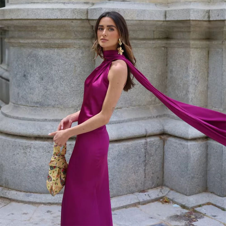Alara | Draped Evening Dress