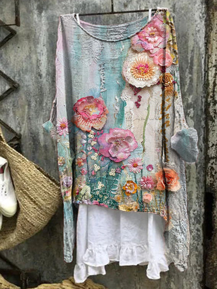 Evelyn™ - Artistic Print Blouse