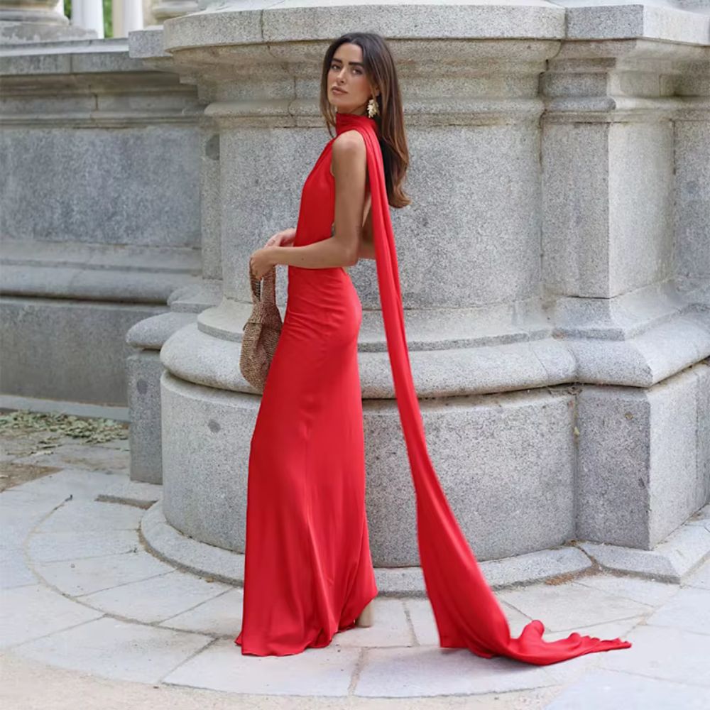 Alara | Draped Evening Dress