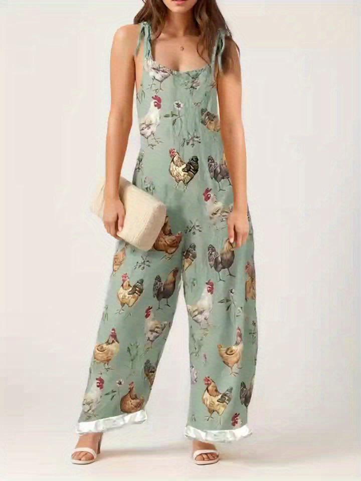 Solenya | Vintage Animal Print Jumpsuit