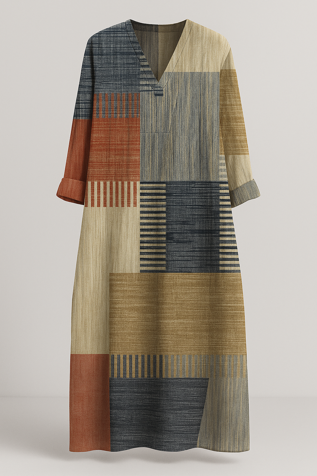 Arden | Vintage Geometric Midi Dress