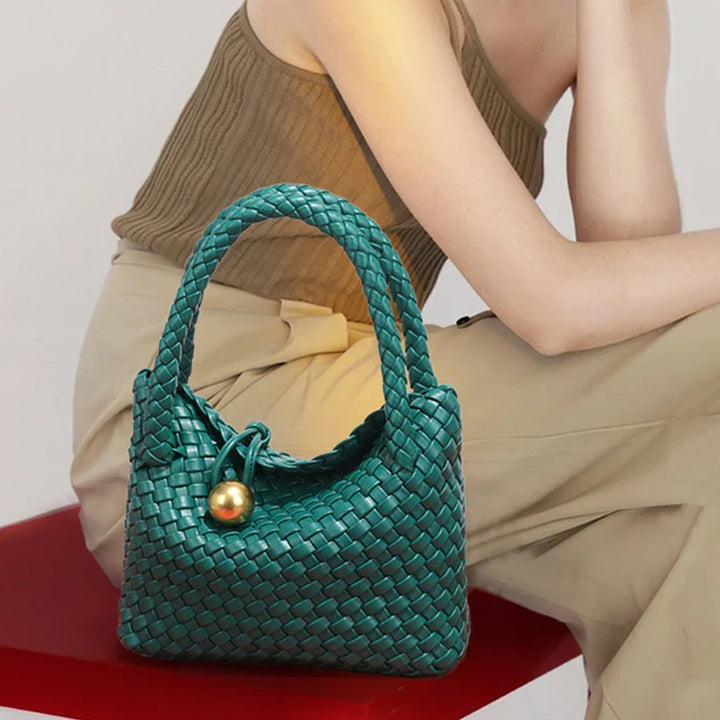 ASTRID™ | ELEGANT WOVEN BAG WITH GOLD DETAIL