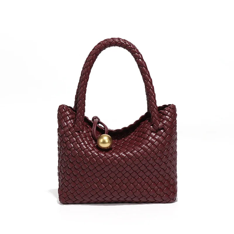ASTRID™ | ELEGANT WOVEN BAG WITH GOLD DETAIL