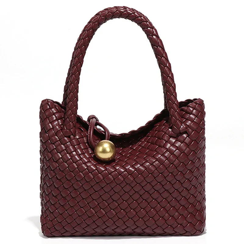 ASTRID™ | ELEGANT WOVEN BAG WITH GOLD DETAIL