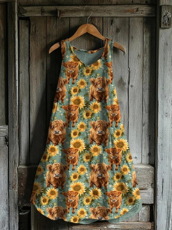 Highland Cow | Tank Dress