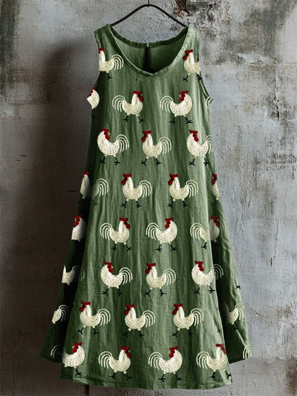 Farm Roosters | Tank Dress