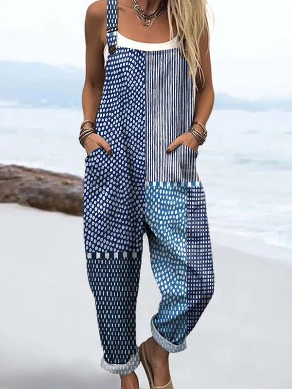 Retro Abstract | Wide Leg Jumpsuit