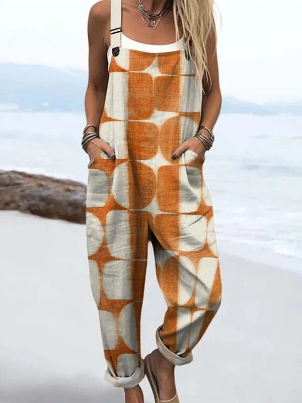 Geometric Pattern | Wide Leg Jumpsuit