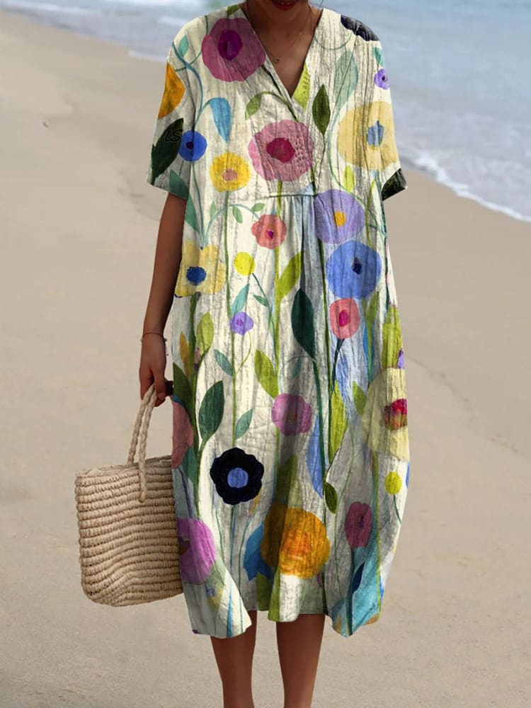 Floral Oil Painting | Dress