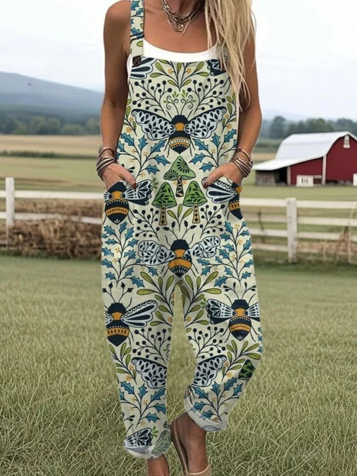 Flying Bees | Wide Leg Jumpsuit