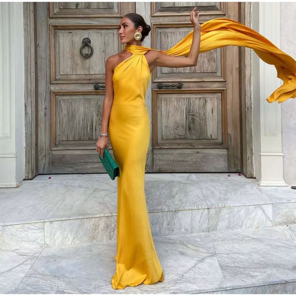 Alara | Draped Evening Dress