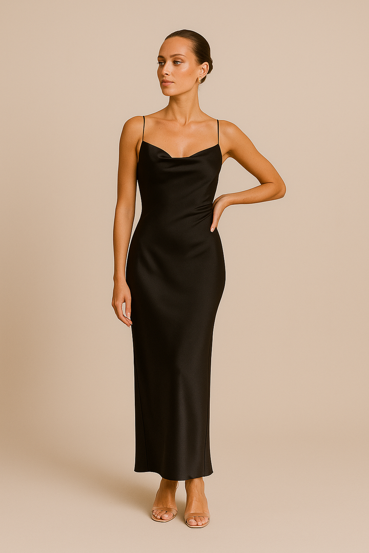 EVAENA | Long Satin Dress