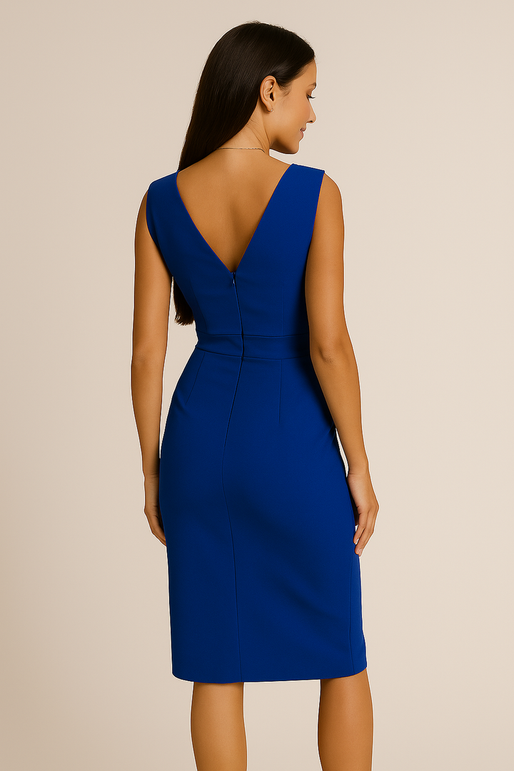 EVAENA | V-Neck Slit Dress