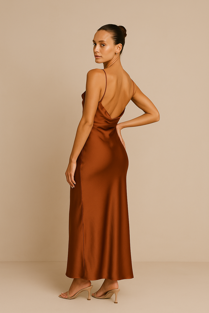 EVAENA | Long Satin Dress