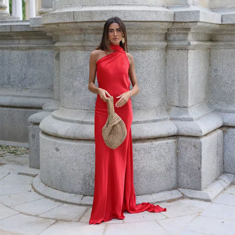 Alara | Draped Evening Dress