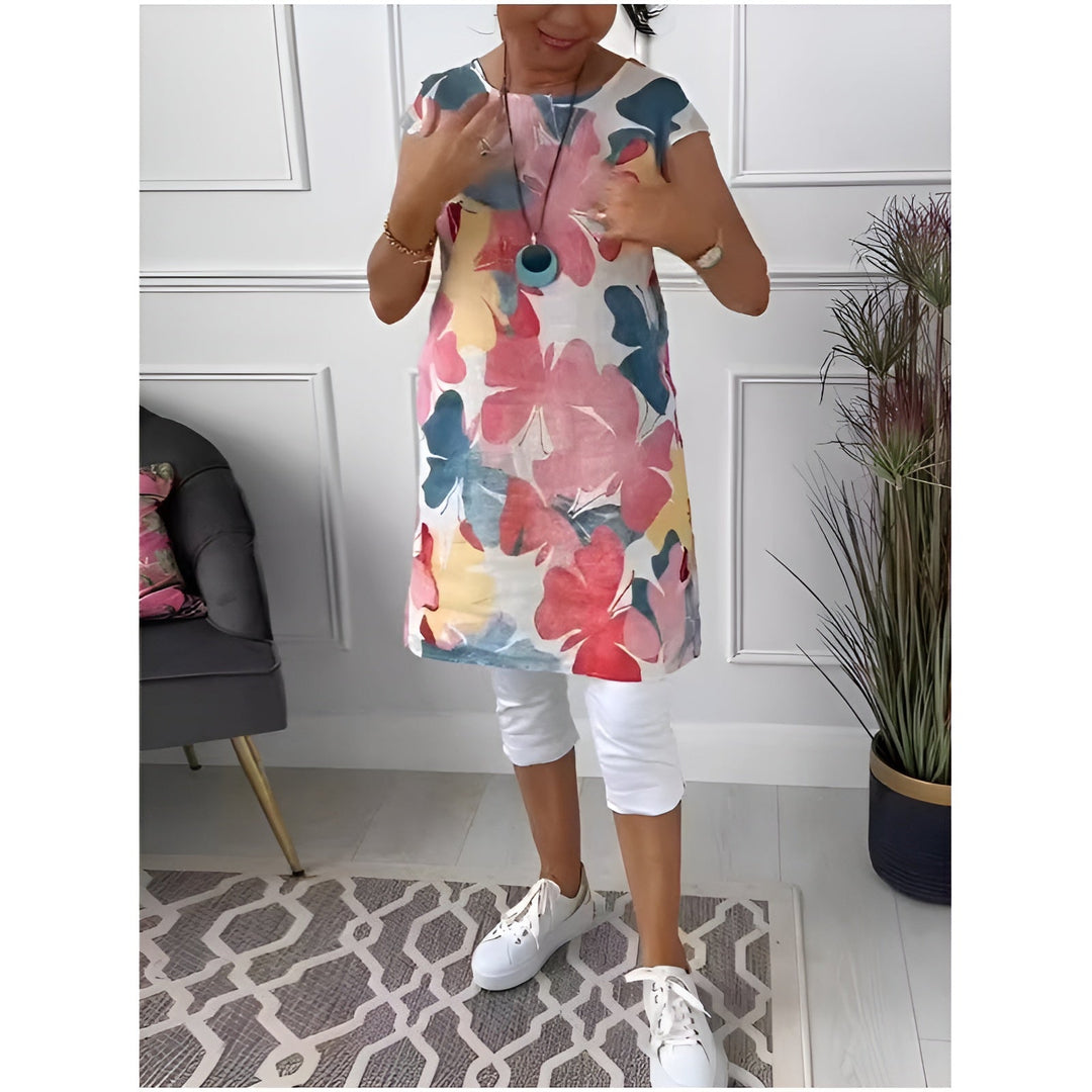 Mailin | Elegant Floral Tunic Dress