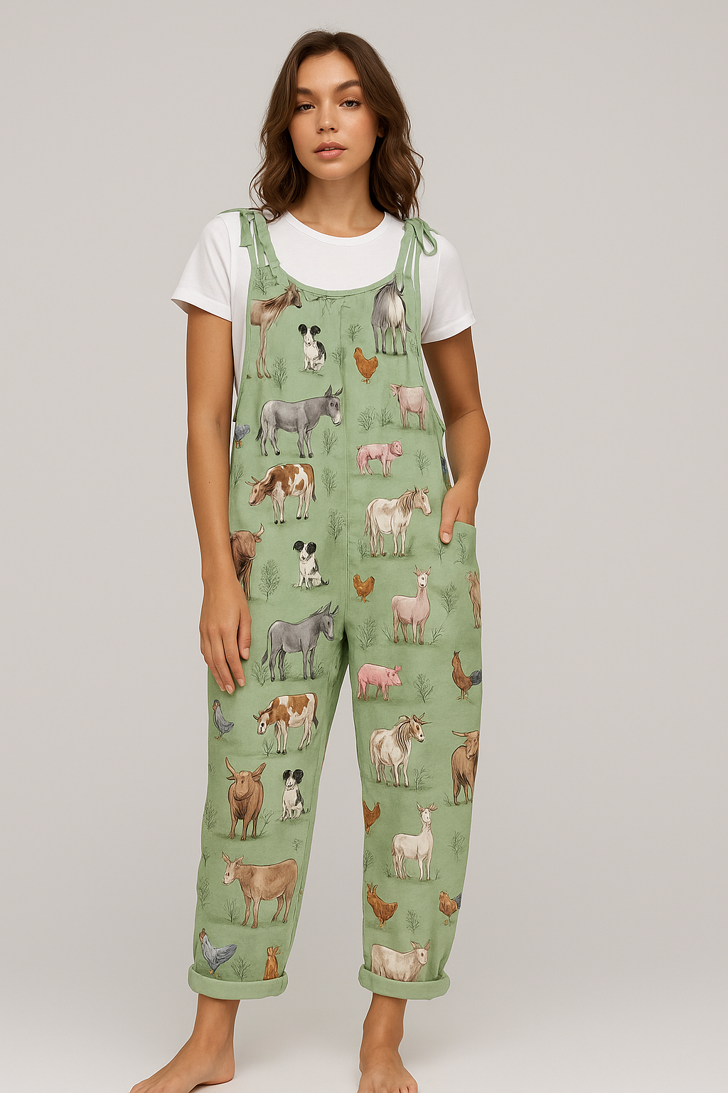 Amadelle | Vintage Animal Print Jumpsuit