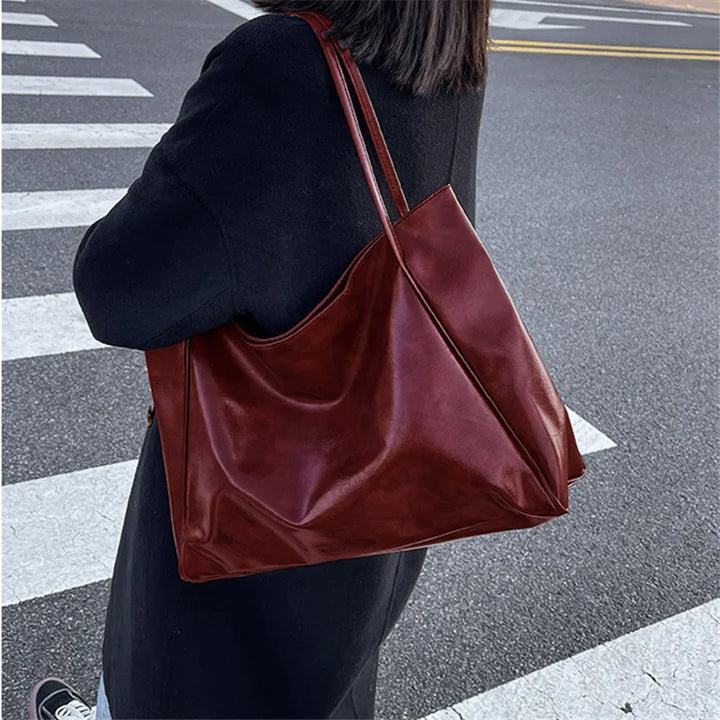 lisa™ – spacious brown tote bag
