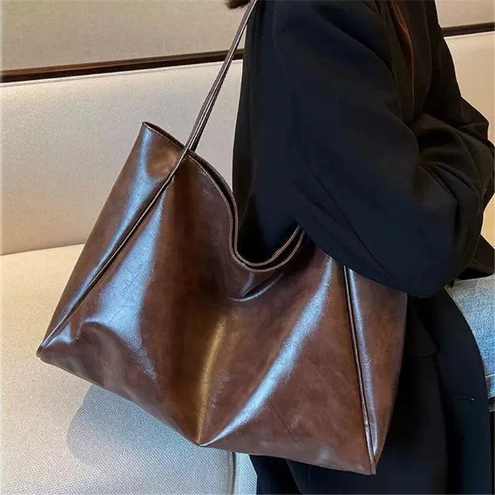 lisa™ – spacious brown tote bag