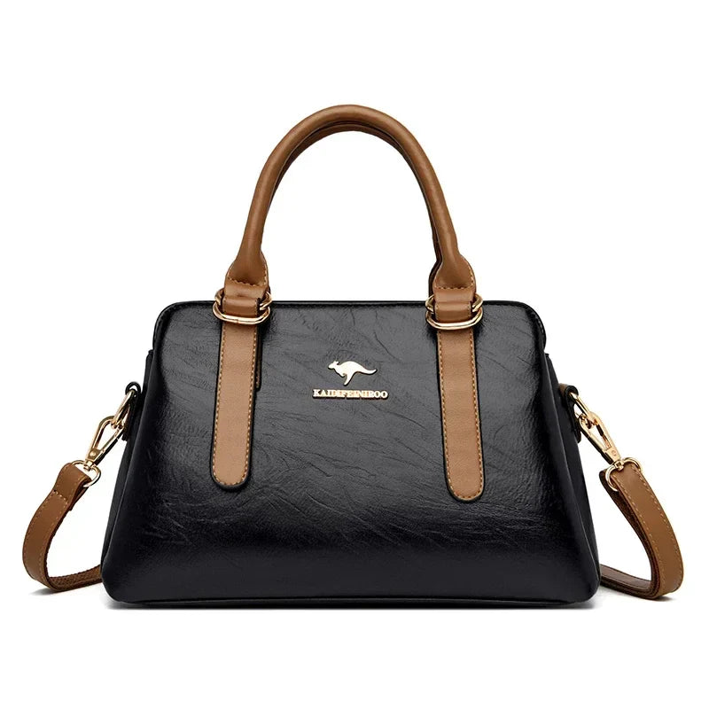 maria™ – burgundy handbag with double handles