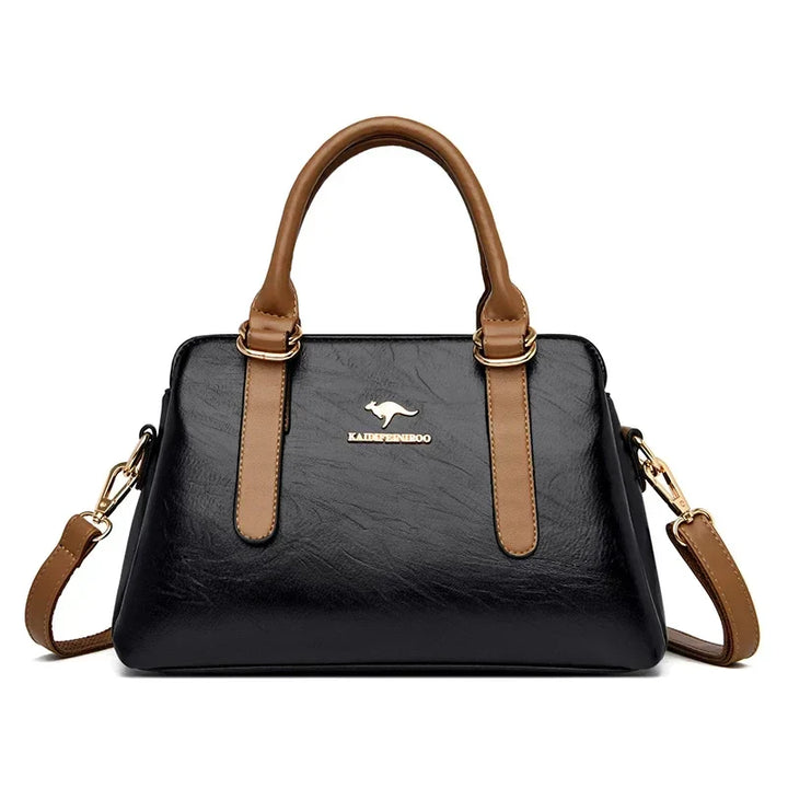 maria™ – burgundy handbag with double handles