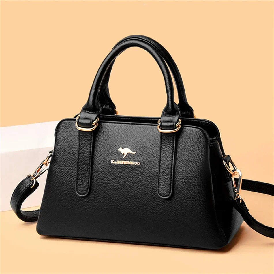 maria™ – burgundy handbag with double handles