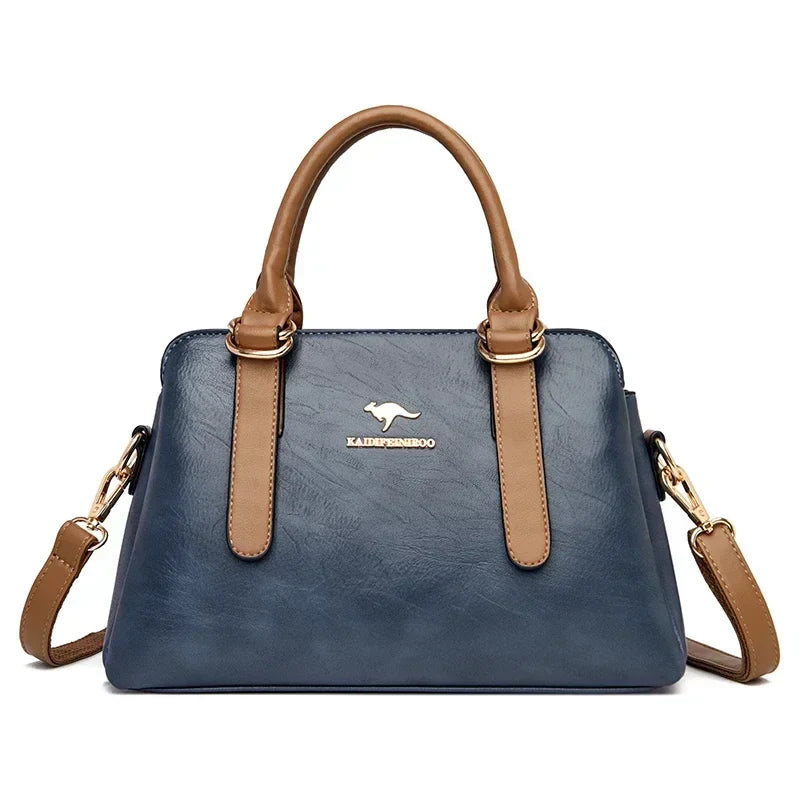 maria™ – burgundy handbag with double handles