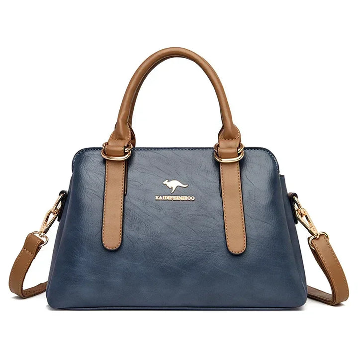 maria™ – burgundy handbag with double handles
