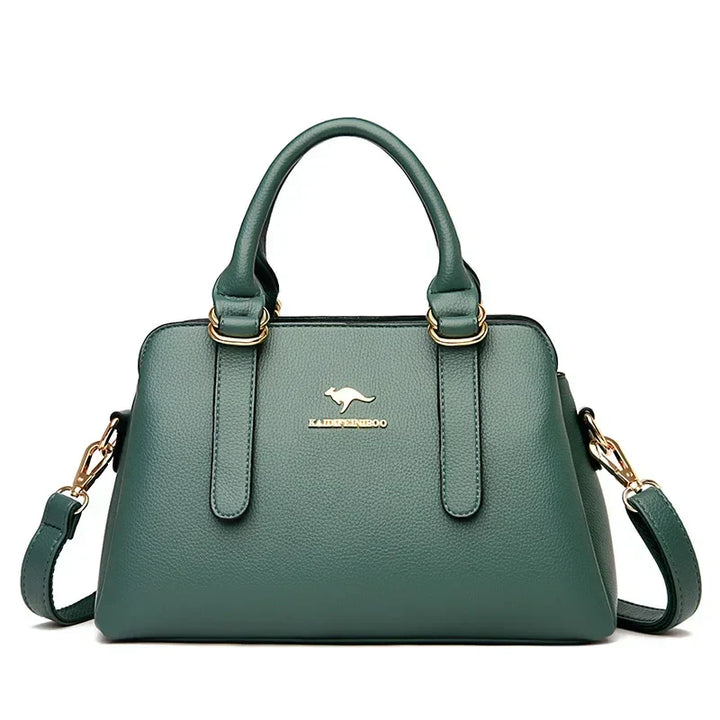 maria™ – burgundy handbag with double handles