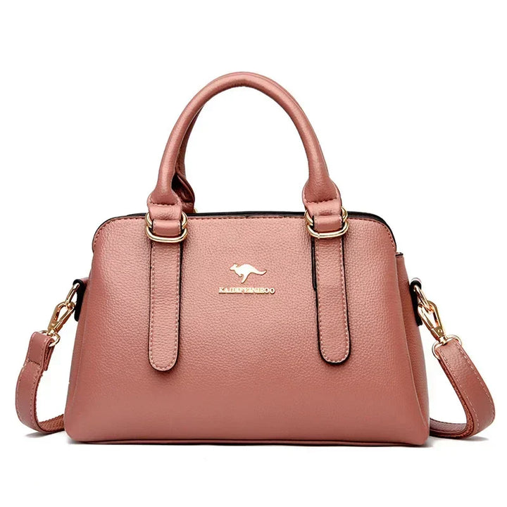 maria™ – burgundy handbag with double handles