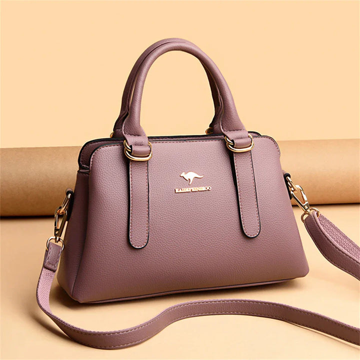 maria™ – burgundy handbag with double handles
