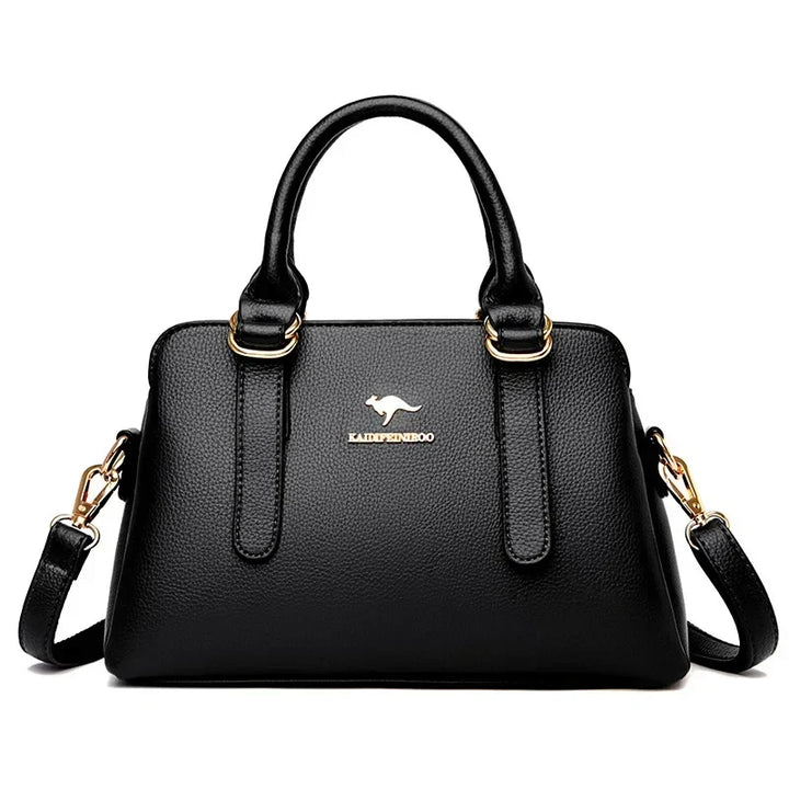 maria™ – burgundy handbag with double handles