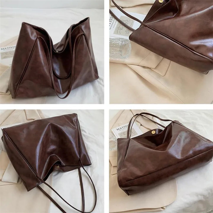 lisa™ – spacious brown tote bag