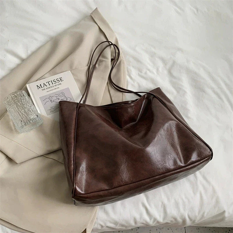 lisa™ – spacious brown tote bag