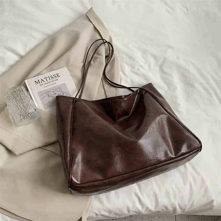 lisa™ – spacious brown tote bag