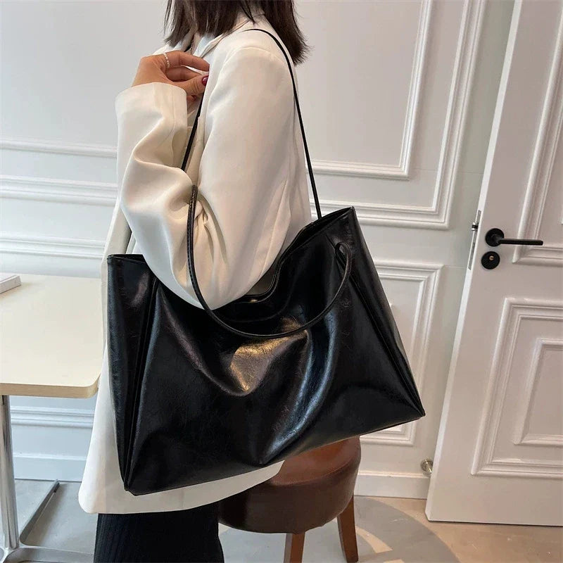 lisa™ – spacious brown tote bag