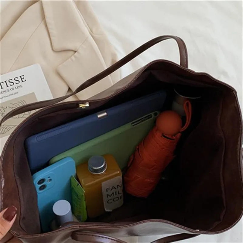 lisa™ – spacious brown tote bag