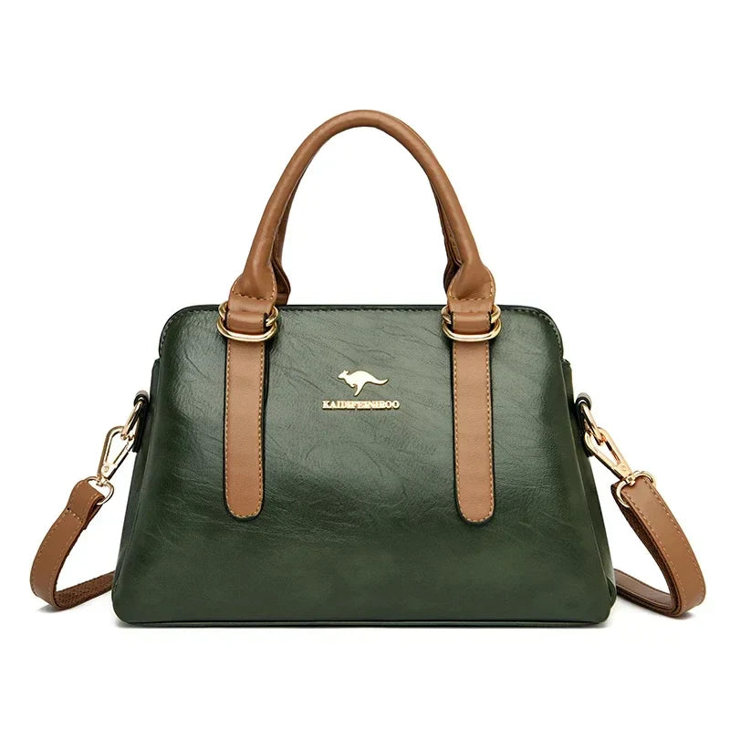 maria™ – burgundy handbag with double handles