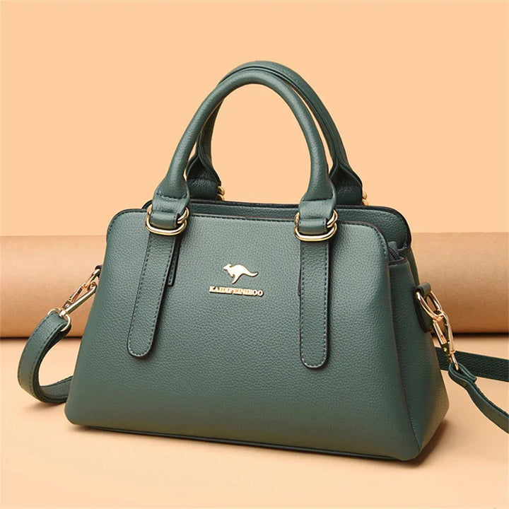 maria™ – burgundy handbag with double handles
