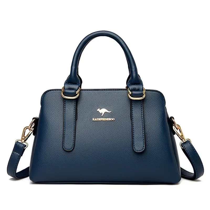 maria™ – burgundy handbag with double handles