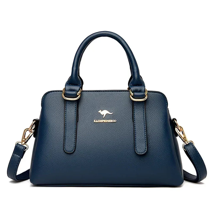 maria™ – burgundy handbag with double handles