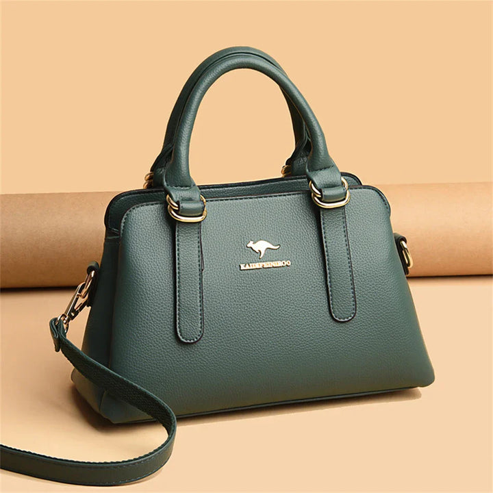 maria™ – burgundy handbag with double handles
