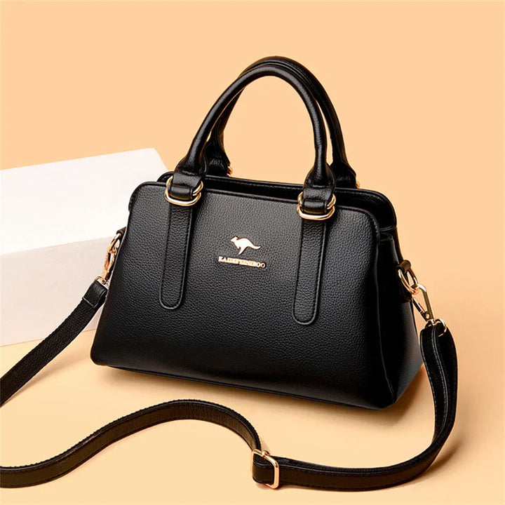 maria™ – burgundy handbag with double handles