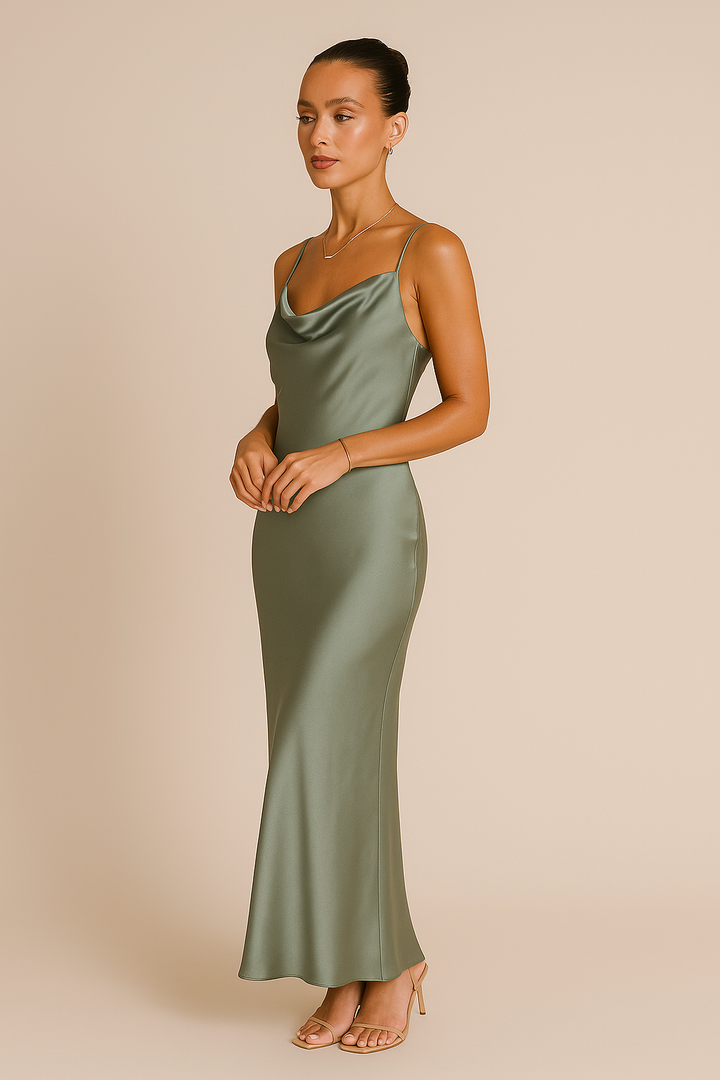 EVAENA | Long Satin Dress