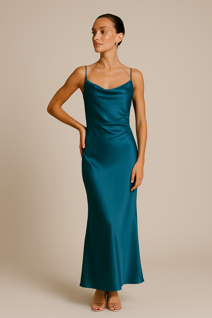 EVAENA | Long Satin Dress