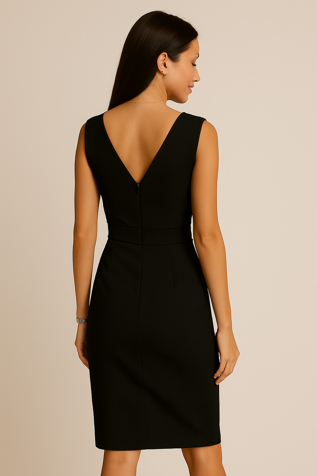 EVAENA | V-Neck Slit Dress