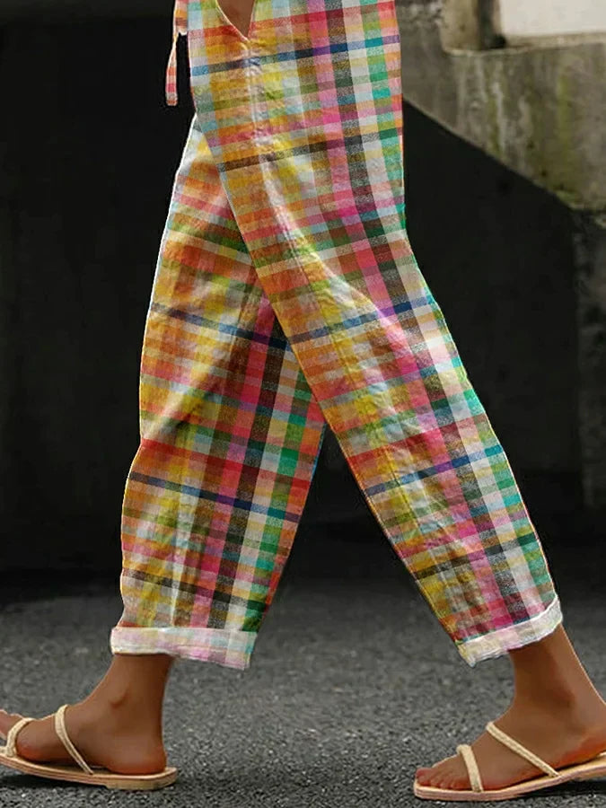 Sienna | Comfortable Checkered Trousers