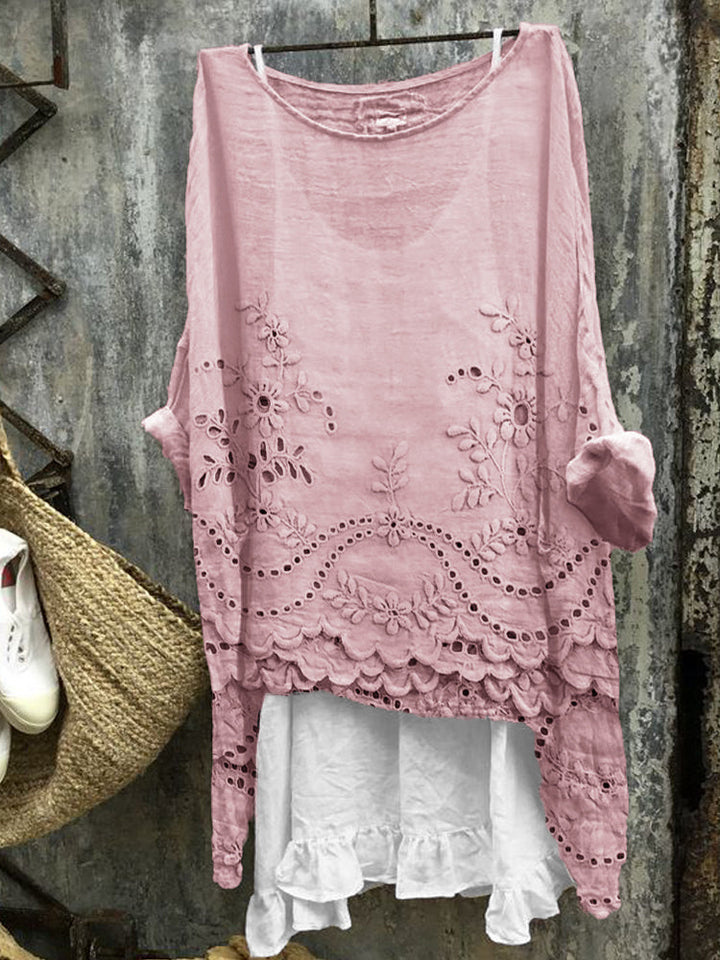 Ella™ - Dual-Hem Printed Blouse